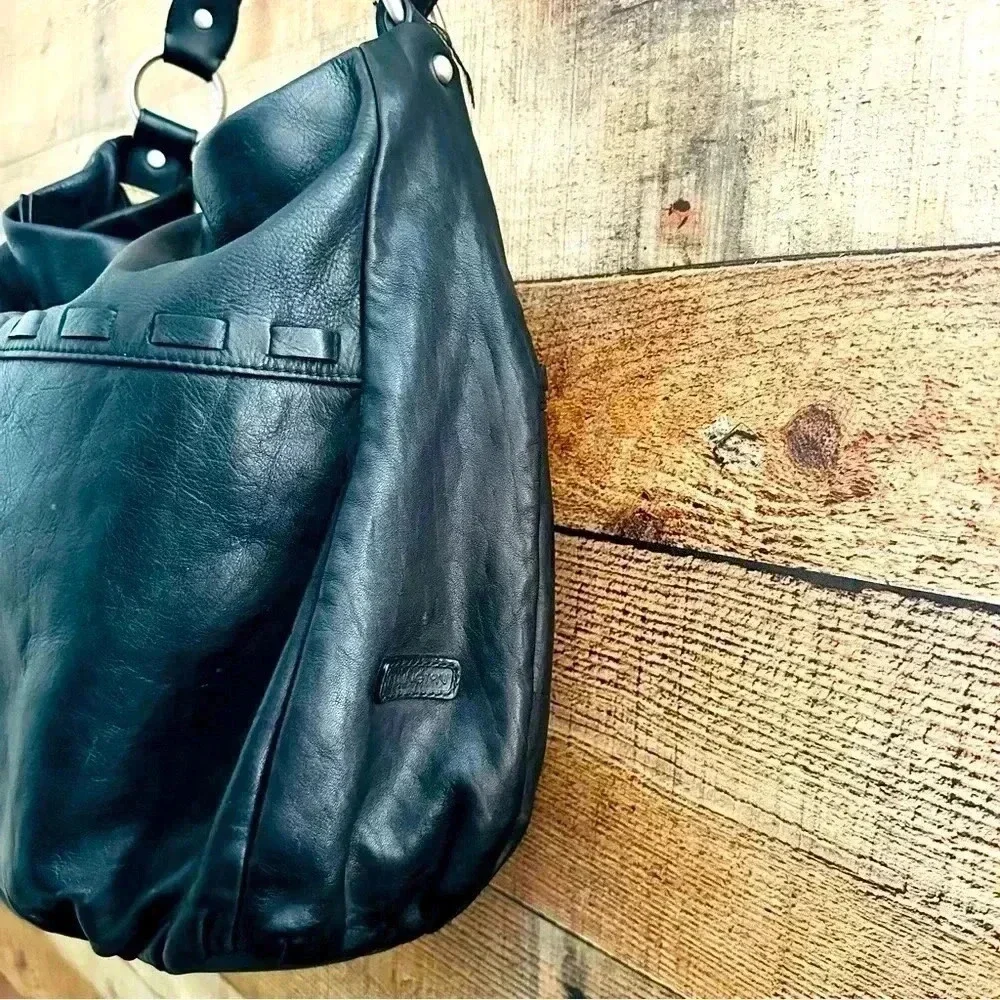 Ellington Leather Woven Large Hobo Bag